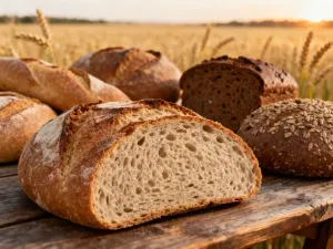 Świeża główka surowego kalafiora na rustykalnym drewnianym stole w jasnej kuchni.